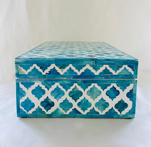 Designer Bone Inlay Jewelry Storage <b>Box</b> Handmade Decorative <b>Keepsake</b> <b>Box</b> for Earrings Rings Necklace and Accessories - Product Image 5