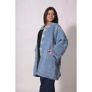 Chaqueta Kantha de Algodón Indio, Talla Única, Hecha a Mano, Acolchada, Estilo Vintage Boho, Chaqueta de Retazos, Ropa de Abrigo Bohemia para Mujer, Invierno - Product Image 5