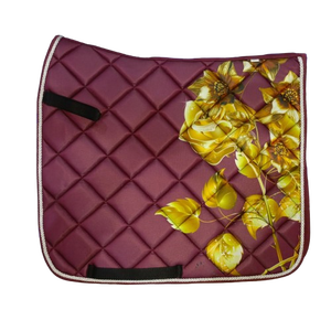 Tapis de selle professionnel lavable pour l'équitation, le dressage et le saut d'obstacles, rembourré en polyester, en cuir, couleur personnalisée, antidérapant, haute compression - Product Image 3