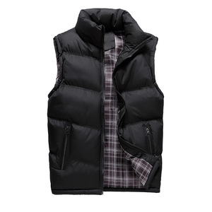 Men's White Hooded Sleeveless <b>Quilted</b> Jacket Canvas Windproof Waterproof Eco-Friendly Polyester Winter High Street Style <b>Single</b> - Product Image 4