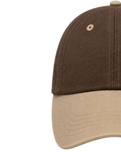 Manufacturer Custom Chocolate Brown And Beige Two Tone Baseball Cap Adjustable Unisex Cotton Sports Outdoor Casual Fashion <b>Hat</b> - Product Image 3