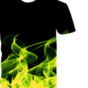 เสื้อยืดแขนสั้นผ้าคอตตอนถัก 100% พิมพ์ลายด้วยเลเซอร์ ทรงหลวม ใส่สบาย ระบายอากาศได้ดี เหมาะสำหรับชายหาด  รับสกรีนโลโก้และสีตามสั่ง - Product Image 2