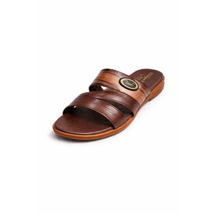 LEATHER STUDIO Sandalias de Moda con Parte Superior de Cuero Genuino Blanco, Diseño Abierto, Plantilla de PU, Entresuela de EVA Antideslizante y Suela de Goma - Product Image 3