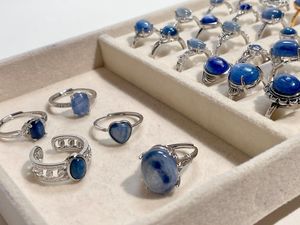 925 Sterling Silver Kyanite <b>Crystal</b> <b>Ring</b> Genuine Kyanite <b>Crystal</b> <b>Ring</b> Wholesale Price - Product Image 2