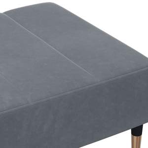 Poggiapiedi in Velluto Grigio Scuro 100% Poliestere, Design Compatto con Compensato e Schiuma, Sgabelli e Pouf Eleganti - Product Image 6