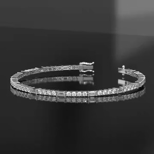 Sparkling Lab-Grown Diamond <b>Bracelet</b> High Quality 18K Yellow Gold Non-Fade Hip Hop Jewelry for Men and Women - Product Image 5