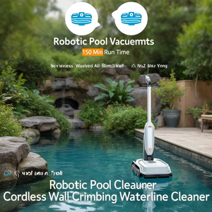 Limpiador Robótico de Piscinas Inalámbrico, Limpiador de Líneas de Agua con Capacidad para Escalar Paredes, 150 Minutos de Autonomía - Product Image 3