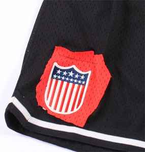 Custom Embroidery logo and <b>patches</b> Basketball mesh <b>Shorts</b> for <b>Men</b> and women Stripe Design Wholesale Street Hip-Hop Style <b>Short</b> - Product Image 5