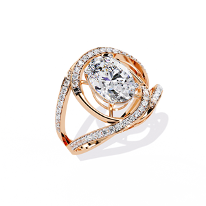 Anillos Clásicos de Compromiso, Boda y Aniversario en Oferta, Diamante Cultivado en Laboratorio con Corte Ovalado de 7CT, Certificado IGI, Anillo de Oro Sólido de 14K - Product Image 5