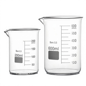 Bécher de laboratoire en verre borosilicaté pour usage en laboratoire chimique, tasse graduée, capacité 50-1000 ml, transparent - Product Image 2