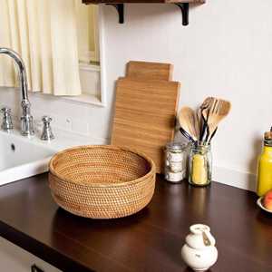 Ensemble de paniers en rotin faits à la main, bols de cuisine tressés style bohème, paniers de rangement en osier naturel, lot de 3 pour la décoration intérieure - Product Image 5