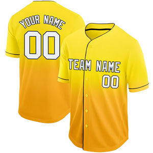Maillot de baseball personnalisé de haute qualité avec logo et nom du joueur sur le devant, manches courtes, styles à deux boutons, séchage rapide pour adultes unisexes - Product Image 3