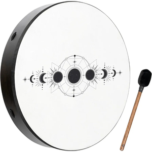 Handmade Traditional Shaman Tambourine <b>Drum</b> Natural Skin Frame Light Weight Sale Price Hand Held Birch Single Layer 6 Inch Metal - Product Image 4