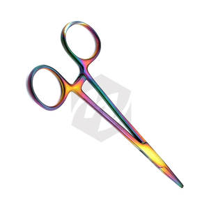 Pinces à moustiques à pointe droite en acier inoxydable, couleur arc-en-ciel, instruments chirurgicaux dentaires pour salle d'opération et usage clinique - Product Image 3