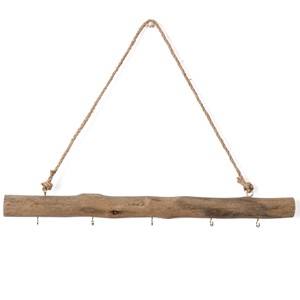 Étagère à épices en bois de teck avec crochets en laiton |   Organisateur de cuisine artisanal en gros - Product Image 5