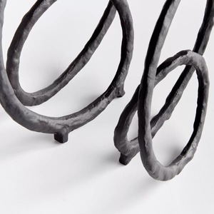Sculpture Circulaire Faite à la Main, Décoration de Table Abstraite Géométrique, Figurine d'Art Minimaliste pour Salon - Product Image 4