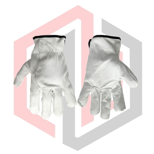 Gants de conduite en cuir croûte de qualité supérieure pour hommes, design classique, sans silicone, sans poudre, résistants aux déchirures, imperméables, gants de sécurité - Product Image 5