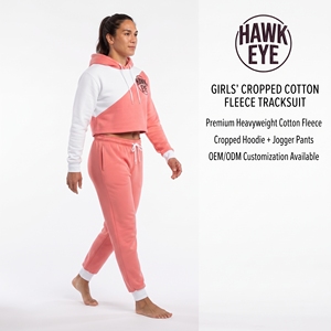 Ensemble de survêtement d'hiver personnalisé pour femmes, veste en polaire zippée courte et pantalon de jogging - Product Image 5