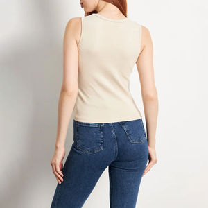 Nouveau débardeur d'été pour femme – Meilleur design, décontracté, manches courtes, grande taille, respirant, séchage rapide, anti-boulochage, logo uni sur le devant, en jersey - Product Image 2