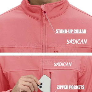 Warm <b>Fleece</b> <b>Lined</b> Men Winter Soft Winter Shell <b>Jacket</b> With Adjustable Cuffs Multiple Pockets For Cold Daily Wear And Travel - Product Image 5