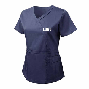 Best Quality <b>Doctors</b> and Nursing Uniform <b>Sets</b> Medical Hospital Uniforms scrubs uniforms <b>sets</b> Stand Collar Short Sleeve Scrubs - Product Image 2