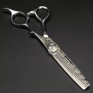 Ciseaux de coiffure professionnels en acier inoxydable 440C, lame tranchante, manche long, pour droitiers, usage en salon - Product Image 2