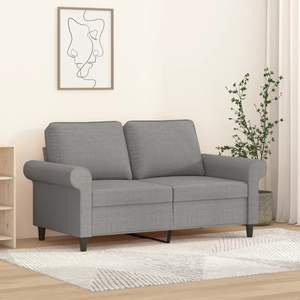 Sofá de 2 Plazas en Poliéster Gris Claro para Sala de Estar - Product Image 1