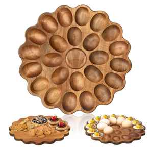 2 Tier Wooden <b>Egg</b> Holder Rack Large Capacity <b>Egg</b> <b>Storage</b> Organizer Kitchen <b>Egg</b> Display Stand Farmhouse <b>Egg</b> Tray - Product Image 6