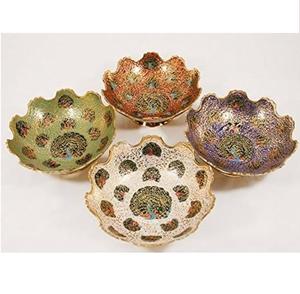 Cuenco de metal decorativo curvado a mano para servir alimentos, frutos secos, frutas, para decoración de mesa. - Product Image 2