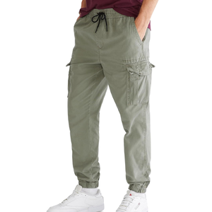 Mens Aero Cargo Jogger Pants Midweight Straight Mid Waist Medium Wash 100% Organic Cotton Multi Pocket Casual Sportswear - Product Image 5