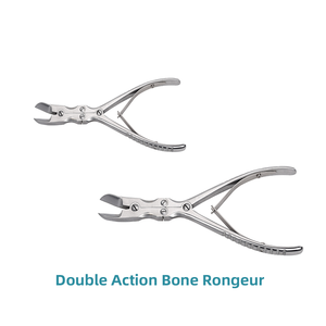 Rongeur de Doble Acción, Cortador de Huesos Quirúrgico Manual, Instrumento Dental de Acero Inoxidable, Juego Dental Plateado para Uso Hospitalario, CE - Product Image 5