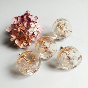 Boutons de porte en bois naturel et résine, poignées de tiroir de placard faites à la main, quincaillerie décorative pour armoire - Product Image 1