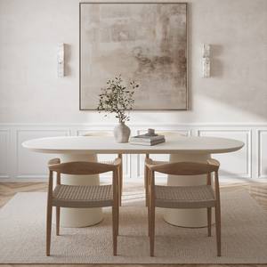 Table à manger en micro-béton Vandana Aureo Novara au design minimaliste moderne - Product Image 3