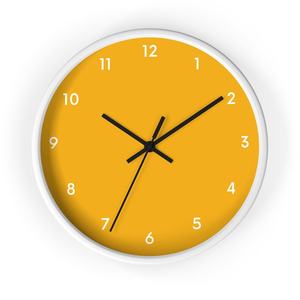 Reloj de Pared Simple en Tono Tierra Naranja - Reloj de Pared Naranja, Colores en Tono Tierra, Reloj con Números, Color Sólido, Reloj de Pared Moderno - Product Image 2
