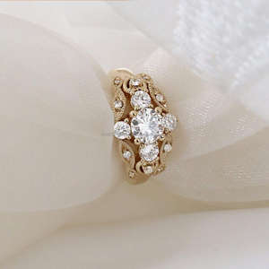 IGI Lab Grown Marquise Cut Diamant Vintage 14k Or Jaune À La Main De Mariage/Fiançailles Unisexe Fine Bague Parfait - Product Image 4