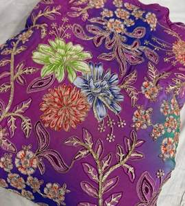 Pure Natural Woven Dyed Crepe Printed Embroidery <b>Fabric</b> for Girls Apparel & Bags-Bulk Selling - Product Image 3