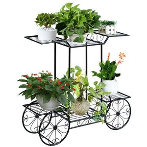 Présentoir à fleurs pour chariot de jardin à 6 niveaux pour pot décoratif et porte-plante - Product Image 5