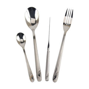 Elegante Juego de Cubiertos de Acero Inoxidable |   Cuchara, Tenedor y Cuchillo con Acabado Espejo para una Experiencia Gastronómica Premium - Product Image 1