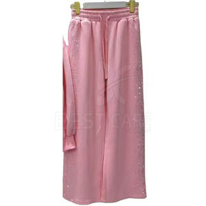Women's Rhinestone Tracksuit Set with a Stylish Fit for Day-to-<b>Night</b> Fashion 100_ Cotton Women Track - Product Image 2