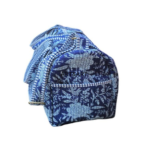 Sac de voyage matelassé en coton, sac à bandoulière imprimé floral, sac en cuir écologique, doublure en toile, sac de nuit tendance et lavable - Product Image 5