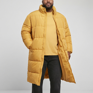 <b>Men's</b> Winter Long Puffer Coat With Stand Collar <b>Men</b> <b>Warm</b> Quilted Puffer Winter Long <b>Jacket</b> Zipper Down Puffer Bubble Long Coat - Product Image 1