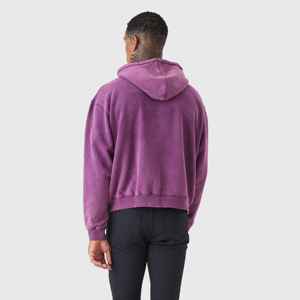 Sudadera con Capucha para Hombre, de Felpa, Secado Rápido, Poliéster/Algodón, Estilo Vintage Lavado, Corte Regular, Logotipo Personalizado, Servicio OEM, Bolsillos, Transpirable, para Invierno - Product Image 4