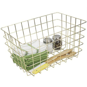 Standard Metal <b>Wire</b> <b>Storage</b> <b>Basket</b> With Handles Pantry Organizer For Kitchen Fruits And Vegetables Space Saving Design For Sale - Product Image 4