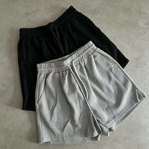 2026 Custom <b>High</b> Quality Men's Streetwear Summer Casual Solid Color Oversized Baggy Drawstring Waffle Knit Shorts - Product Image 4