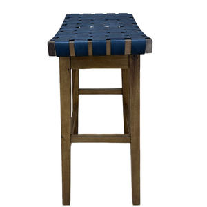 Tabourets modernes de luxe en bois massif tressés à la main, rafraîchissants et stables, pour cuisine, salle à manger, comptoir, salon et loisirs - Product Image 4