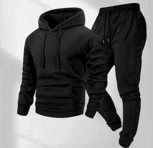Chándal Gris con Capucha para Hombre, Ropa Casual de Longitud Completa con Bolsillos Laterales, Cierre con Cordón, 100% Algodón, Transpirable, Corte Regular - Product Image 5
