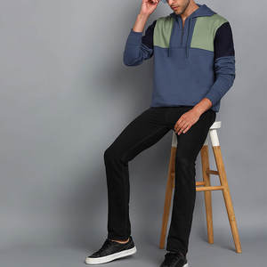 Sweat à capuche pour homme - 100% Coton, molleton épais, chaud pour l'hiver, décontracté, vente en gros, sweat à capuche vierge de haute qualité pour homme, demi-zip - Product Image 3