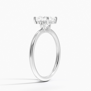 Bague BOJ 086 en argent 925, taille princesse, avec halo de pierres et griffes, solitaire diamant 2 carats, couleur D, VVS1, moissanite certifiée GRA, prix bas - Product Image 2