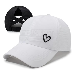Gorra de Protección Solar con Cierre Cruzado en la Parte Trasera, de Secado Rápido, Transpirable, con Malla, para Primavera y Otoño, Deportes al Aire Libre, Protección UV - Product Image 2