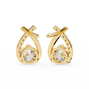 Pendientes de Diamantes Sintéticos con Corte Brillante, Chapados en Oro Rosa, Diamantes Cultivados en Laboratorio, Certificados por IGI, Joyería de Lujo para Aniversario - Product Image 4